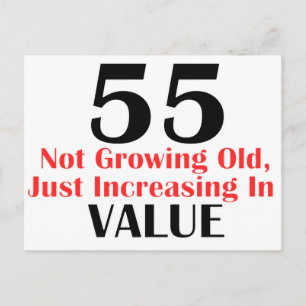 CARTE POSTALE COOL 55 ANS CONCEPTION ANNIVERSAIRE