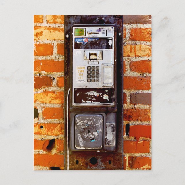 Carte Postale Cool Abandon du téléphone payant (Devant)