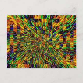 Carte Postale Cool Abstrait mignon "Rainbow Swirl"