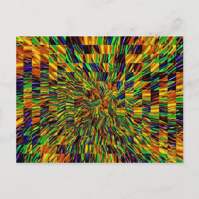 Carte Postale Cool Abstrait mignon "Rainbow Swirl" (Devant)