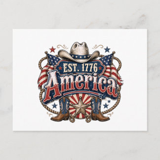 Carte Postale Cool Amérique 1776 Patriotique