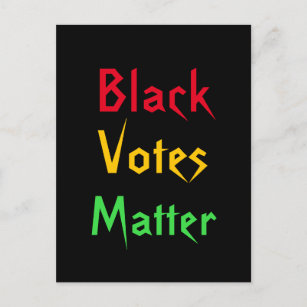 Carte postale cool Black Votes Matt