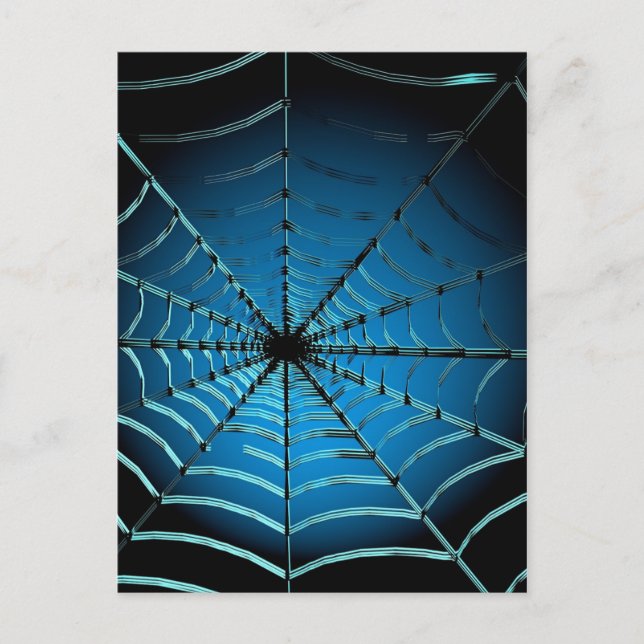Carte Postale Cool Blue Spider Web (Devant)