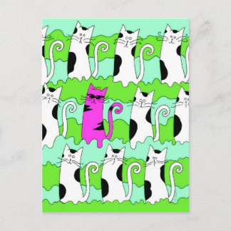 Carte postale cool Cat Art