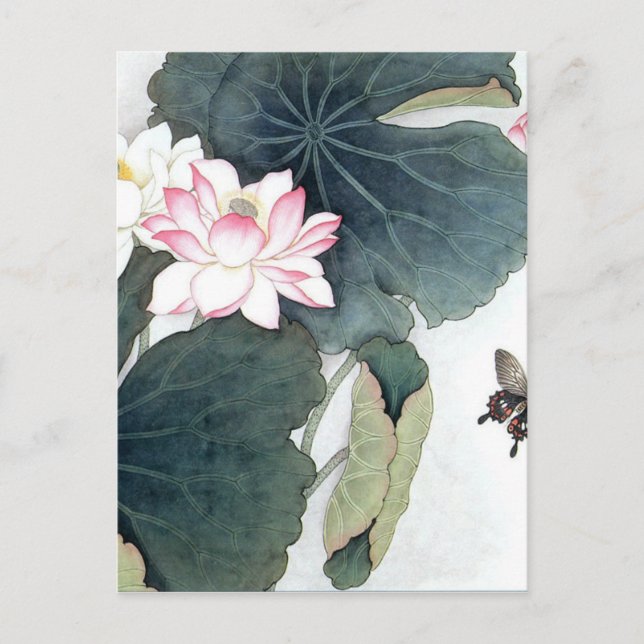 Carte Postale Cool d'art Lotus Leaf rose Flower (Devant)