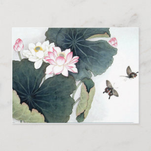 Carte Postale Cool d'art Lotus Leaf rose Flower