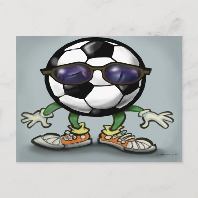 Carte Postale Cool de football (Devant)