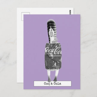 Carte postale cool de poulet en caoutchouc