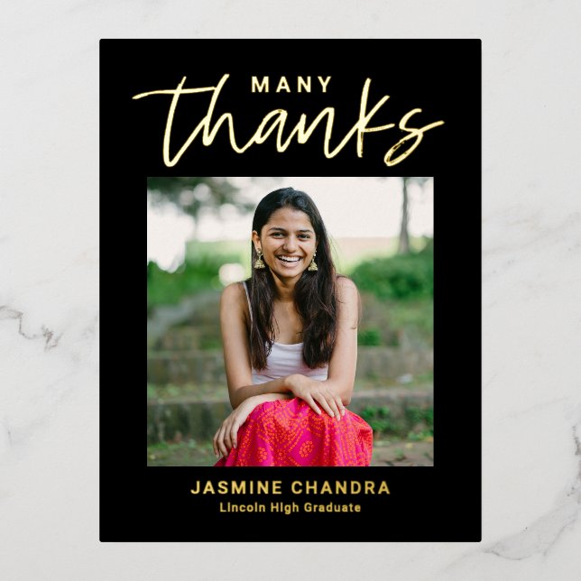 Carte postale Cool FOIL Merci (Recto)