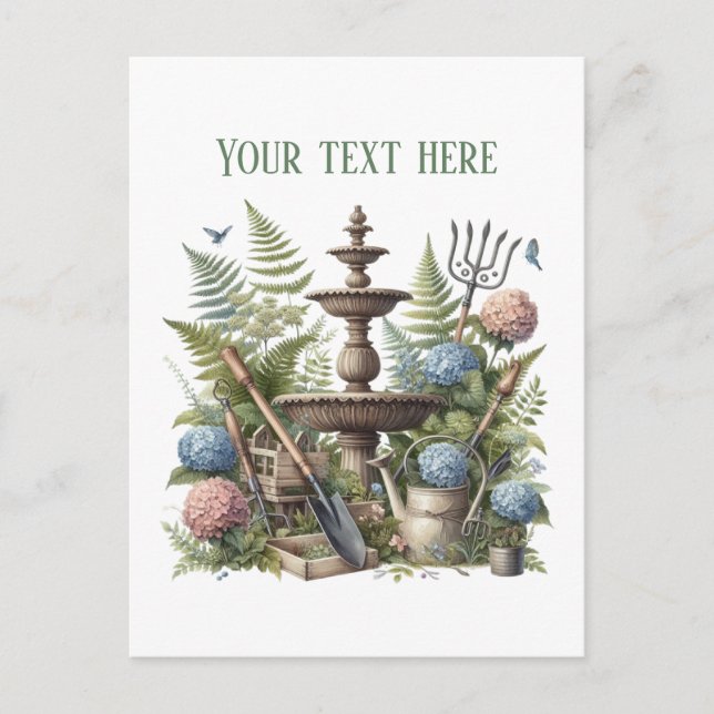 Carte Postale Cool Gardening Landscaping customizable  (Devant)