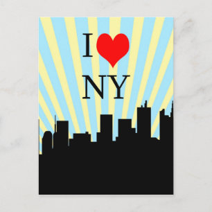 Carte Postale Cool I Love Heart New York Design