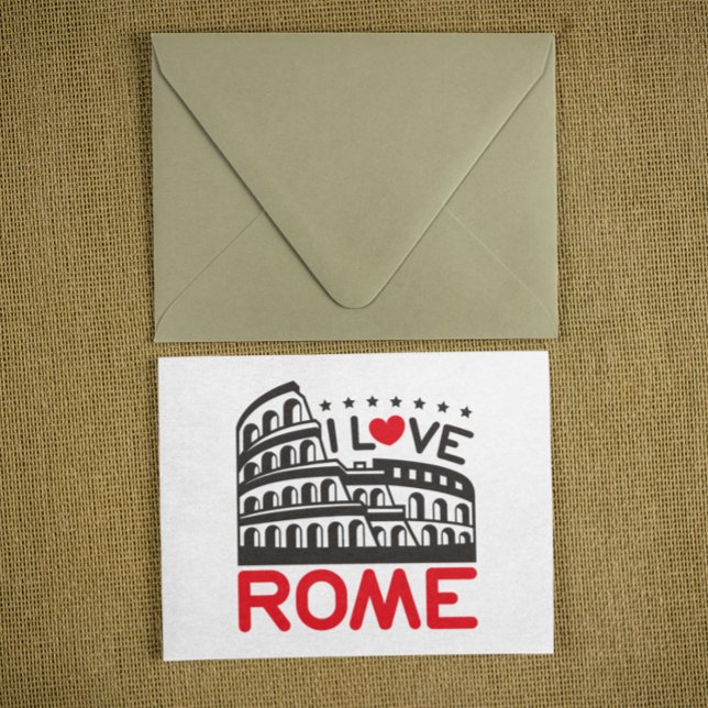 Carte Postale Cool I Love Rome Italy Colosseum Travel (Cool I Love Rome Italy Colosseum Travel Postcard)