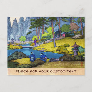 Carte Postale Cool japonais Iinnoji jardin forêt peuple rivière