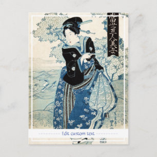 Carte Postale Cool japonais vintage ukiyo-e geisha lady maiko