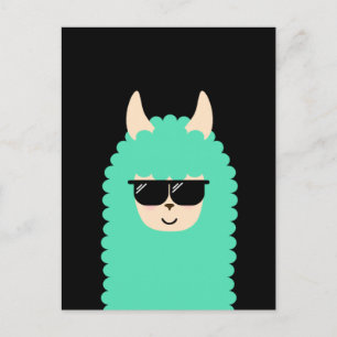 Carte Postale Cool Llama Emoji