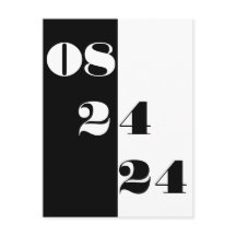 Cool Mariage Date noir et blanc Enregistrer la dat