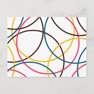 Carte Postale Cool moderne, coloré, simple, cercles urbains tend