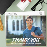 Carte Postale Cool moderne Merci de graduation W<br><div class="desc">Carte postale du Merci de Cool moderne</div>