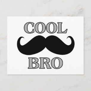 Carte Postale Cool Mustache Bro