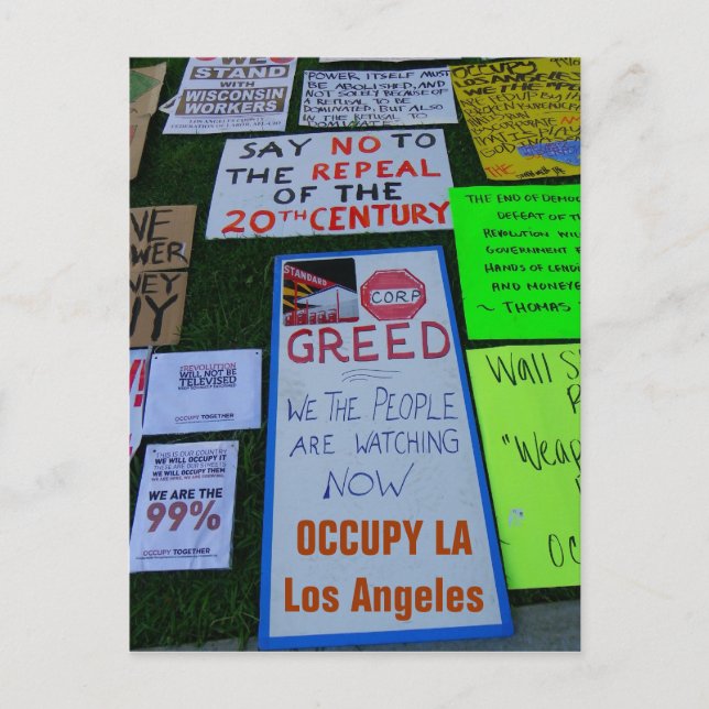 Carte Postale Cool Occupy LA Postcard ! (Devant)