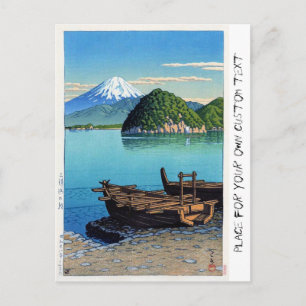 Carte Postale Cool oriental Hasui Kawase Fuji bateau art