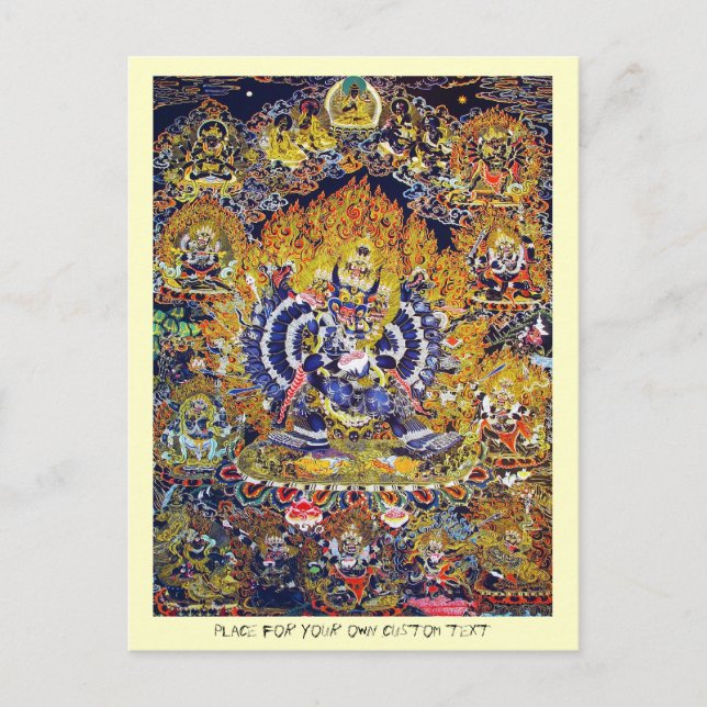 Carte Postale Cool oriental tangka Yamantaka mort dieu tatouage (Devant)