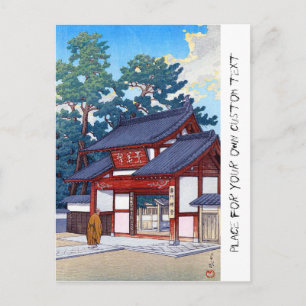 Carte Postale Cool orientale japonaise Hasui Kawase scène de vil