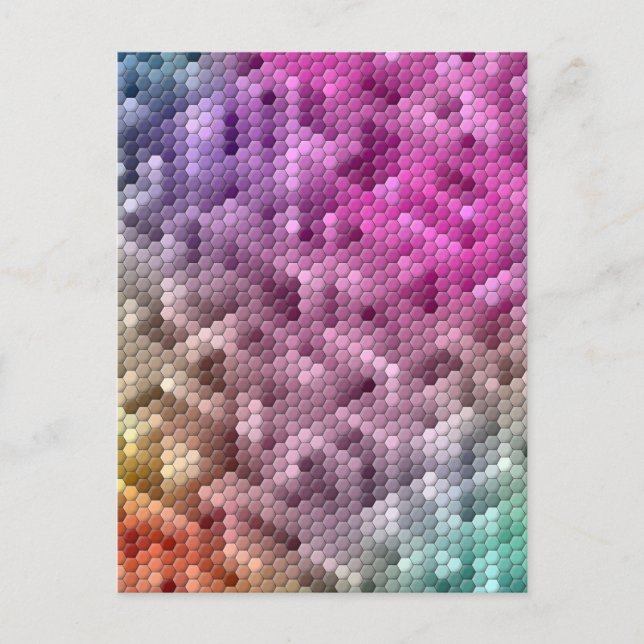 Carte Postale cool Rainbow Color Mosaic (Devant)
