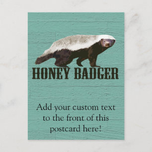 Carte Postale Cool Rustic Honey Badger