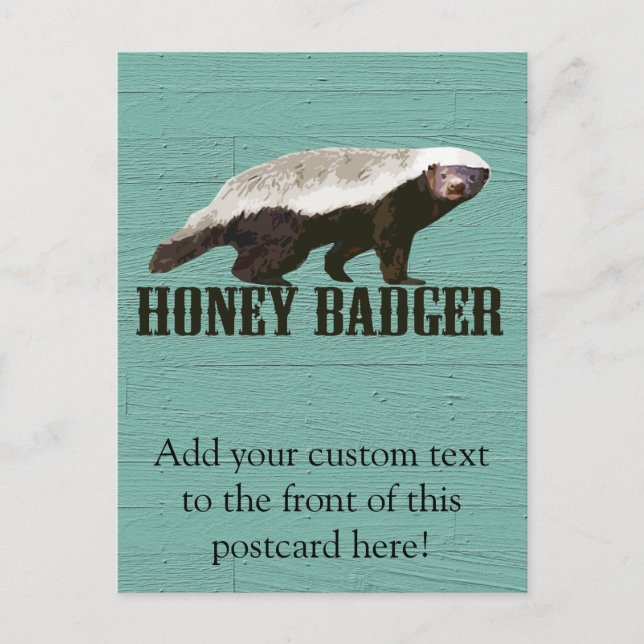 Carte Postale Cool Rustic Honey Badger (Devant)