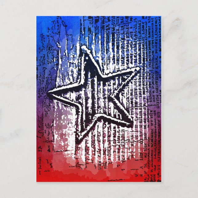 Carte Postale Cool Rustic Lone Star Pop Art Imprimer (Devant)