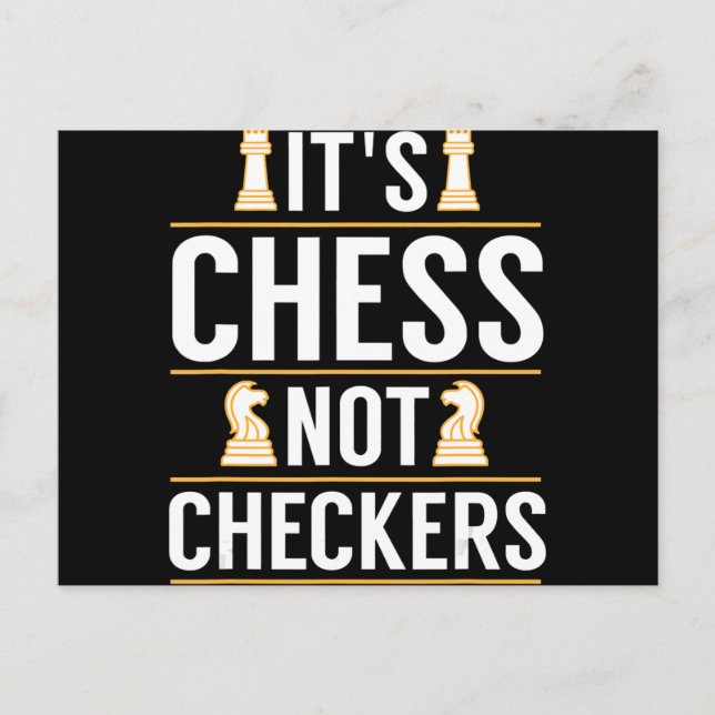 Carte Postale cool ses échecs pas checkers chèques joueurs cadea (Devant)