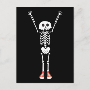 Carte Postale Cool Skeleton Halloween Design