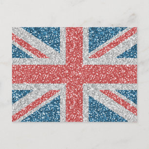 Carte Postale Cool tendance Royaume-Uni Union Jack drapeau fauss