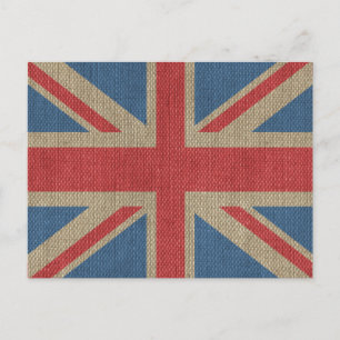 Carte Postale Cool tendance Royaume-Uni Union Jack Drapeau textu