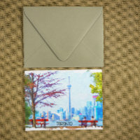 Cool Toronto Ontario Panorama Cityscape Aquarelle