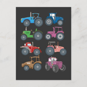 Carte Postale Cool Tracteurs Fermier Boy Véhicules Agricoles Agr
