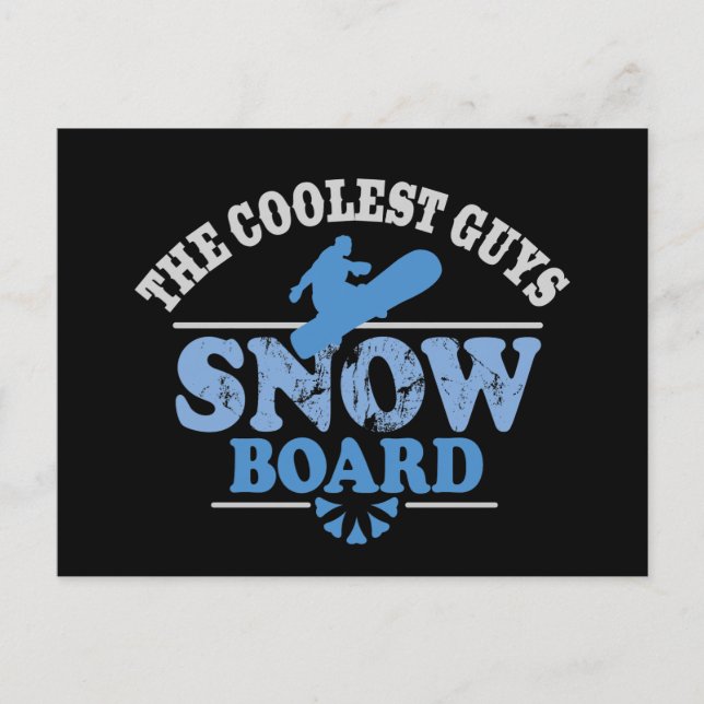 Carte Postale Coolest Guys Snowboard (Devant)
