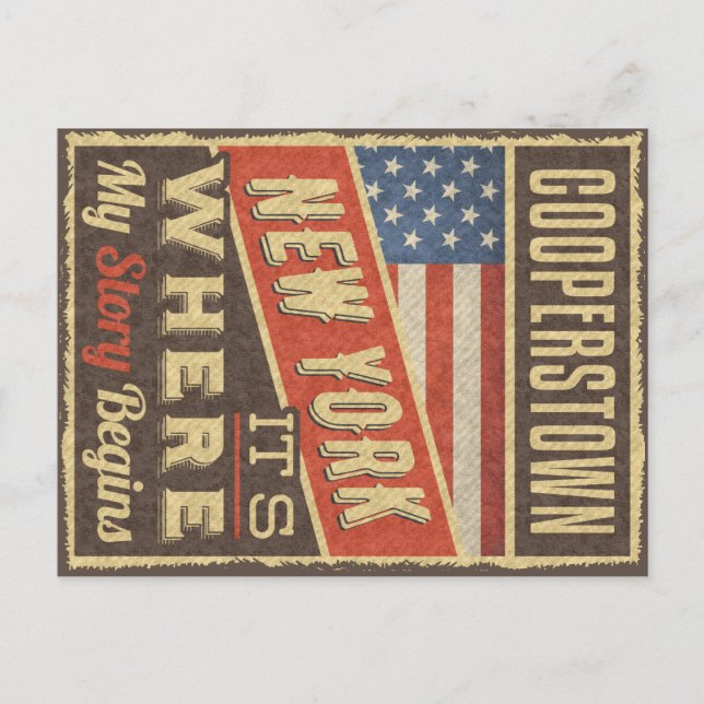 Carte Postale Cooperstown New York (Devant)