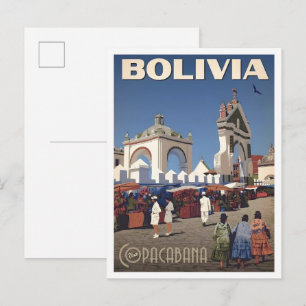 Carte Postale Copacabana Bolivie Voyage Vintage