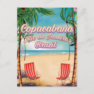Carte Postale Copacabana, Rio de Janeiro affiche de la plage de 