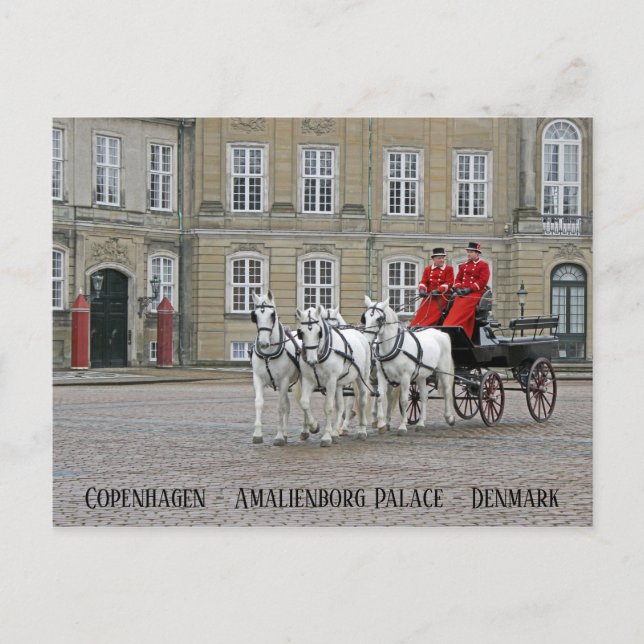 Carte Postale Copenhague/Carte postale du palais d'Amalienborg ! (Devant)