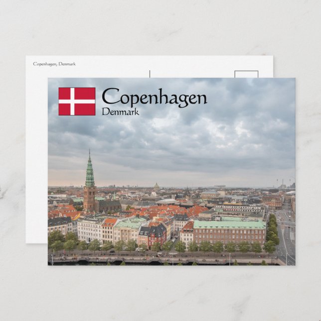 Carte Postale Copenhague Danemark (Devant / Derrière)