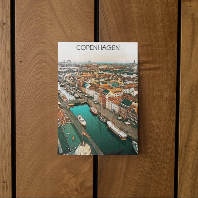 Carte Postale Copenhague Danemark City View (copenhagen denmark postcard)