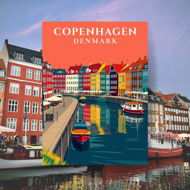 Carte Postale Copenhague Danemark Nyhavn Canal Europe Travel (Copenhagen Denmark Nyhavn Canal Europe Travel Postcard)