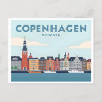 Copenhague Danemark Nyhavn Waterfront Pastel Trave