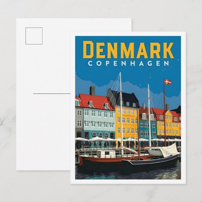 Carte Postale Copenhague Danemark Voyage Rétro  (Devant / Derrière)