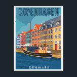 Carte Postale Copenhague Danemark Voyage Vintage ville europe<br><div class="desc">vintage,  rétro,  voyage,  moderne,  aquarelle,  classique,  Copenhague,  Danemark,  ville,  europe, </div>