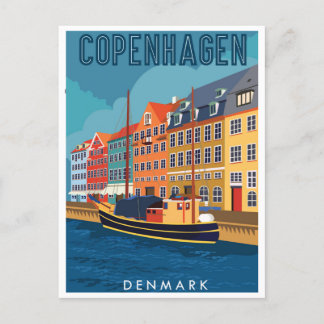 Carte Postale Copenhague Danemark Voyage Vintage ville europe
