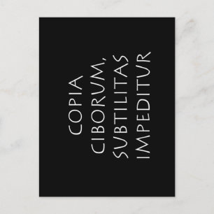 Carte Postale Copia ciborum subtilitas impeditur
